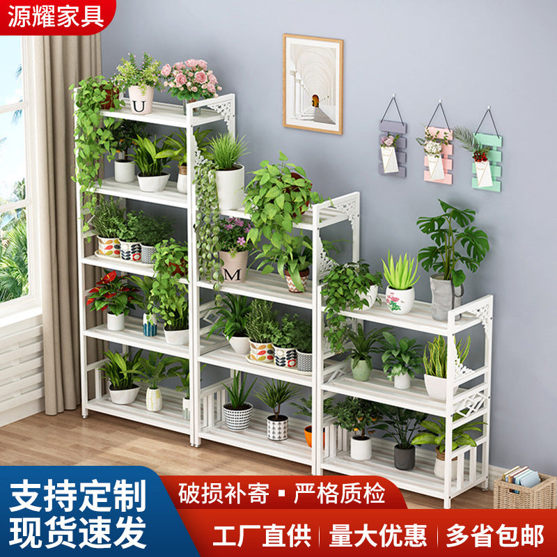 Multi-Tier Metal Plant Stand for Indoor Outdoor Balcony Garden