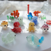 Miniature Glass Ocean Animal Figurines for Micro Landscape Decor