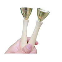 Orff Percussion Instrument Wooden Handle Touch Bell for Early Childhood Education