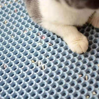 Double-Layer Cat Litter Mat with Trapping and Splash-Proof Design, Washable