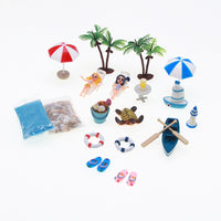 Dollhouse Miniature Beach Micro Landscape Set for Summer Decor