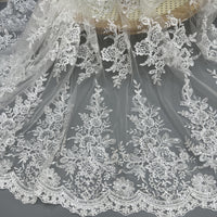 Sequin Lace Embroidered Fabric for Wedding Dresses and Curtains