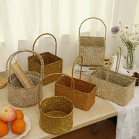 Nordic Style Seagrass Woven Basket Set for Wedding Favors and Storage