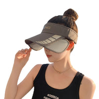 Women's Summer Outdoor UV Protection Sun Visor Hat with Retractable Brim