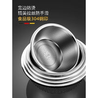 Metal Colander, Stainless Steel Drain Basket for Fruits, Vegetables, & Pasta, Food Grade Kitchen Strainer, Silver, Cartoon Design