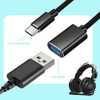 JingTuo USB-C Female to USB-A Male OTG Adapter for Headphones, Microphones, and Data Transfer
