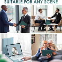 Bluetooth Keyboard Case for Amazon Fire HD 10 / 10 Plus with Silent Pen Slot