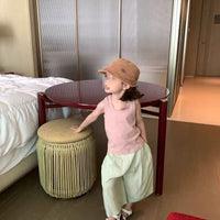 Kids' Solid Color Sleeveless Tank Top for Boys and Girls