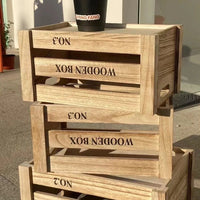 Vintage Wooden Storage Crate for Supermarket Fruit Display and Wedding Decor