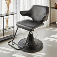 Luxury Hydraulic Reclining Barber Chair with Armrests for Salon and Spa