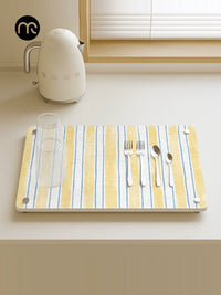 Diatomaceous Earth Kitchen Sink Drying Mat Absorbent Quick Dry Tray for Dishes and Utensils