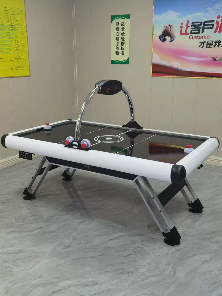 Tabletop Air Hockey Table with Electric Scoring, Reinforced Aluminum Surface, Air Suspension Hockey Game for Parties