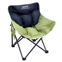 Portable Folding Moon Chair with Dual-Color Design, Thickened for Outdoor Camping, Picnics, Beach, and Fishing