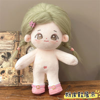 20cm Cotton Doll Round Toe PU Leather Shoes for Dress-Up