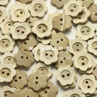 RuoNai Eco-Friendly Plum Blossom Coconut Shell Buttons for DIY Crafts and Apparel