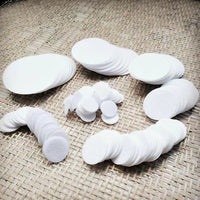White & Black Non-Woven Felt Fabric Circles for DIY Crafts, Brooches, and Accessories, 1-2mm Thick