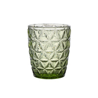 Colored Glass Tumbler Set - Lowball Drinking Glasses for Water, Juice, and Cocktails