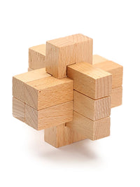 Wooden Interlocking Puzzle Brain Teaser for Kids and Adults