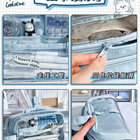 5-Layer Large Capacity Transparent Pencil Case for Students