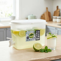 3.5L Refrigerator Cold Water Pitcher with Faucet, Ice Beverage Dispenser for Home Use