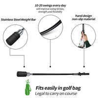 Golf Swing Trainer Aid with Sound and Grip Guide for Indoor Practice