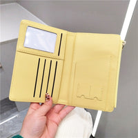 RFID Blocking Passport Holder with Zipper, Solid Color Travel Document Organizer