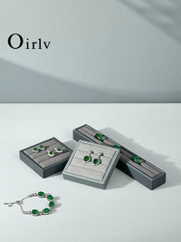 Duo Bao Ni PU Leather Jewelry Display Stand for Rings, Bracelets, and Earrings