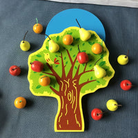 Montessori Magnetic Apple Tree Counting Toy for Toddlers, Educational Math Learning Game for Kids 1-3 Years Old