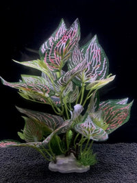 Aquarium Artificial Plant Decor - Large Leaf Banyan & Colorful Foliage