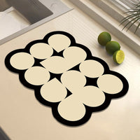 Diatomaceous Earth Kitchen Countertop Drying Mat for Dishes and Cups, Non-Slip and Heat Resistant