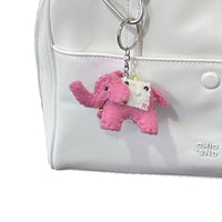 Handmade Felt Elephant Keychain Pendant Bag Charm