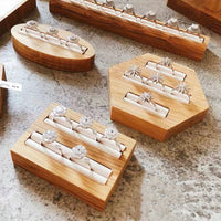 Geometric Ring Earring Display Stand Jewelry Organizer Tray