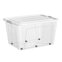 Clear Stackable Storage Box with Lid for Clothes, Toys, and Home Organization