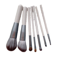 7-Piece Beginner Makeup Brush Set with Horse Hair Eyeshadow Blush Powder Contour Brushes