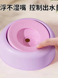 Mini Floating Pet Water Bowl for Small Dogs & Cats - No-Spill, Anti-Wet Mouth Design