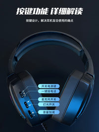 Wired USB Gaming Headset with Noise-Cancelling Microphone for PC and Laptop