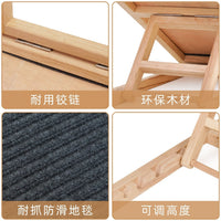 Pet Ramp Solid Wood Dog Stairs for Small Dogs, Durable Bedside Sofa Ladder