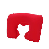 Inflatable Flocked U-Shaped Travel Neck Pillow for Outdoor and Aviation Use
