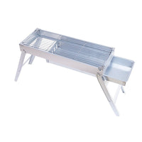 Large Household BBQ Grill Outdoor Foldable Stainless Steel Charcoal Grill with Pull-out Design