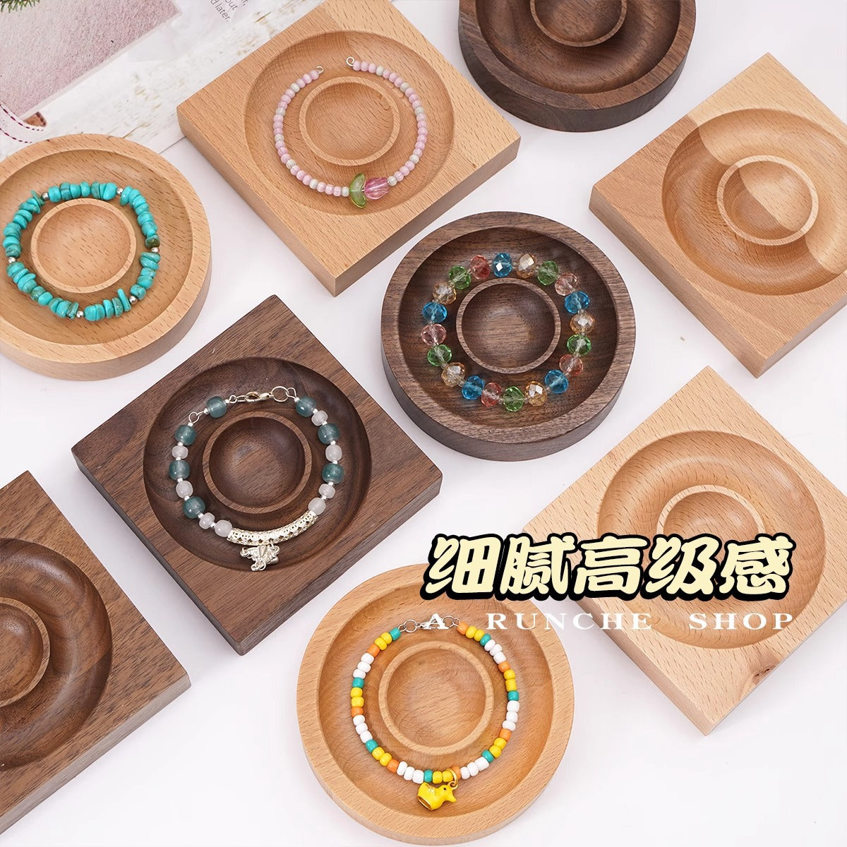 Solid Wood Beading Tray for DIY Jewelry Making and Display