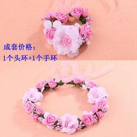 Floral Garland Hat Accessory for Photography and Sun Hats