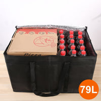 Insulated Reusable Grocery Cooler Bag for Food Delivery, Travel, Camping, and Picnics