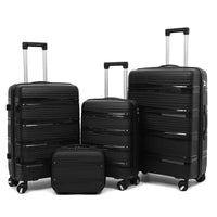 Lightweight PP Hardshell Luggage with Spinner Wheels and Explosion-Proof Zipper