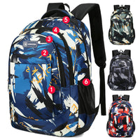 Large Capacity Outdoor Travel Business Casual Backpack Oxford Camouflage Student School Bag