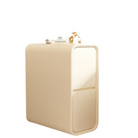Cream Style Ultra-Narrow Bedside Table, Mini Small Nightstand, Light Luxury Solid Wood End Table for Small Spaces