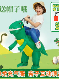 Inflatable Dinosaur Rider Costume for Halloween Kids' Cosplay and Performances