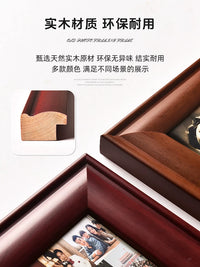 Vintage Solid Wood Photo Frame for Wall Mounting, Multi-Picture Display, New Chinese Style