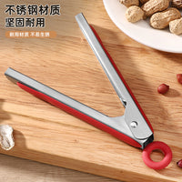 Peanut Sheller Tool with Red Handle, Manual Nut Cracker for Seeds and Nuts