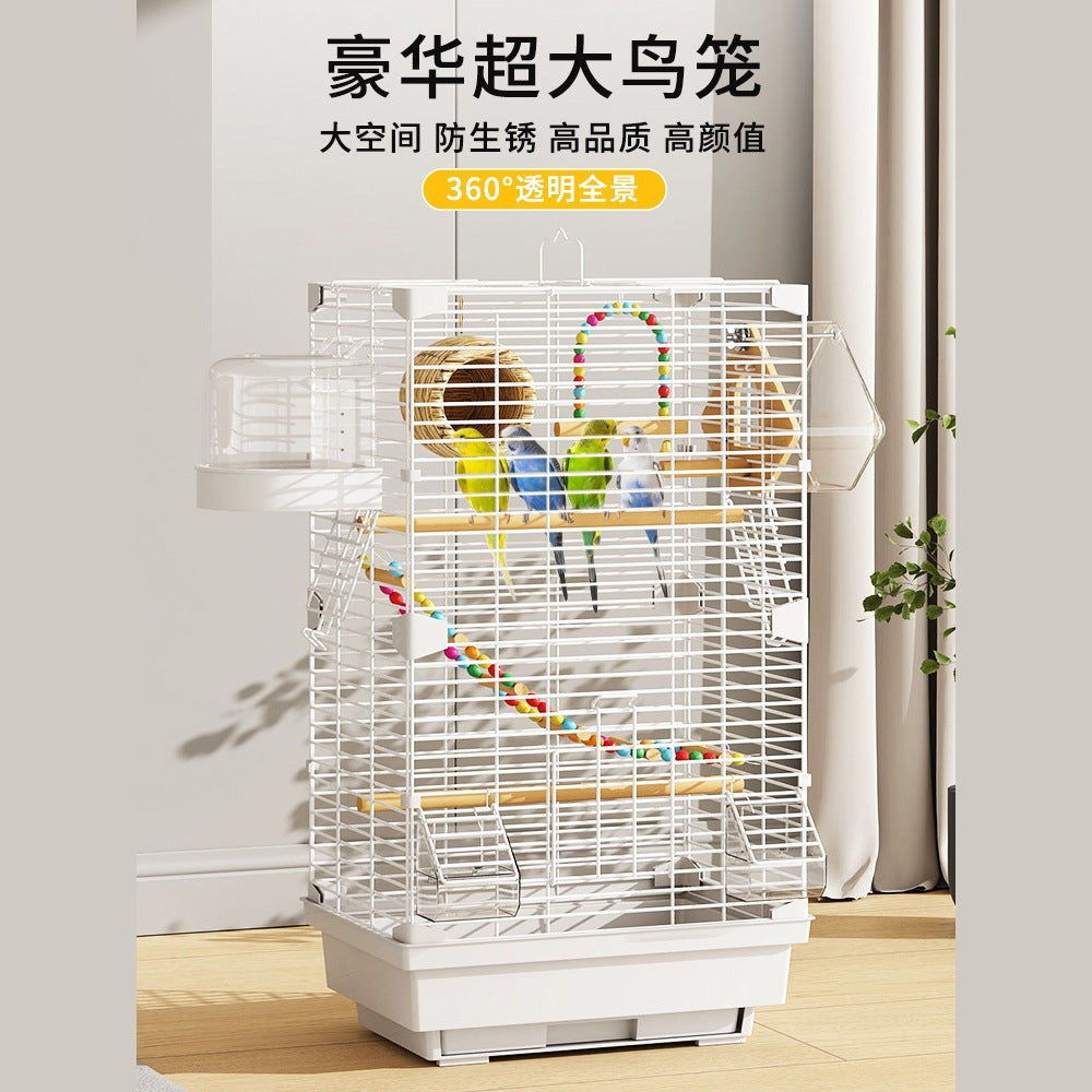 Bird Cage for Small to Medium Parrots, Cockatiels, and Lovebirds - Rust-Resistant Villa Design
