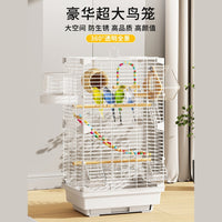 Bird Cage for Small to Medium Parrots, Cockatiels, and Lovebirds - Rust-Resistant Villa Design